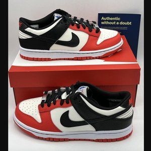 Nike Dunk Low EMB Chicago Bulls Red Black Size 7Y Women 8.5 DO6288-100 NEW W/BOX